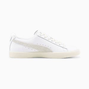 ユニセックス クライド ベース スニーカー, PUMA White-Frosted Ivory-Puma Team Gold