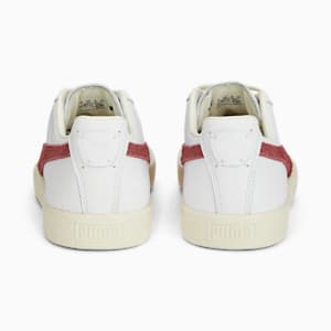 ユニセックス クライド ベース スニーカー, PUMA White-Wood Violet-Puma Team Gold