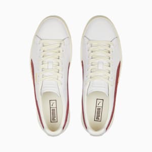 ユニセックス クライド ベース スニーカー, PUMA White-Wood Violet-Puma Team Gold