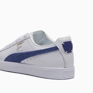 Tenis Clyde Base, PUMA White-Blue Crystal-Puma Team Gold, extralarge