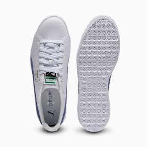Tenis Clyde Base, PUMA White-Blue Crystal-Puma Team Gold, extralarge
