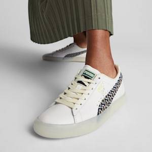 Clyde Summer Breeze Women's Sneakers, PUMA White-Frosted Ivory
