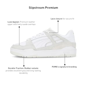 Slipstream Premium Unisex Sneakers, PUMA White-Vapor Gray, extralarge-IND