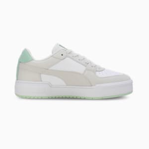 CA Pro Leather Mix Unisex Sneakers, PUMA White-Warm White-Light Mint, extralarge-IND