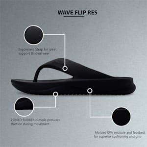 Wave Flip Res Unisex Flip-Flops, PUMA Black, extralarge-IND