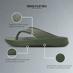 Wave Flip Res Flip-Flops, Covert Green, extralarge-IND