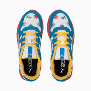 Cooby V1 Youth Sneakers, Mykonos Blue-PUMA White-Spectra Yellow-Silver-High Risk Red