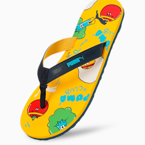 Hop Youth Flip Flops, Spectra Yellow-High Risk Red-Spellbound-PUMA White, extralarge-IND