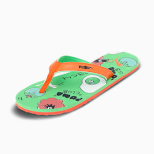 Hop Youth Flip Flops, Green Flash-PUMA White-Peacoat, extralarge-IND