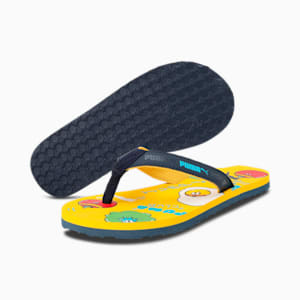 Puma Hop Kids' Flip Flops, Spectra Yellow-High Risk Red-Spellbound, extralarge-IND