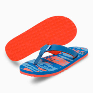 Puma Jimmy Kids' Sandals, Victoria Blue-Nasturtium-PUMA White