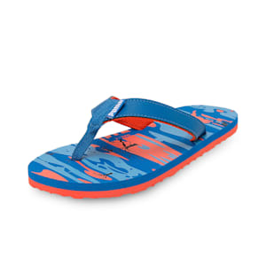 Puma Jimmy Kids' Flip-Flops, Victoria Blue-Nasturtium-PUMA White, extralarge-IND