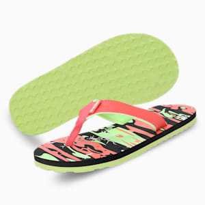 Puma Jimmy Kids' Sandals, PUMA Black-Fiery Coral-Fizzy Apple