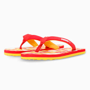 Bobble Kids' Flip Flops, Tangerine-Spectrum Blue-Dandelion