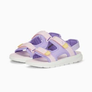 PUMA Evolve Youth Sandals, Vivid Violet-Pearl Pink-Light Straw, extralarge-IND