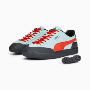 PUMA x PERKS AND MINI Clyde Rubber Unisex Sneakers, Light Aqua-Warm Earth, extralarge-IND