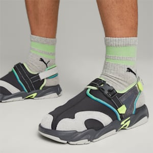 Sandalias PUMA x PERKS AND MINI TS-01, PUMA Black-Lime Squeeze
