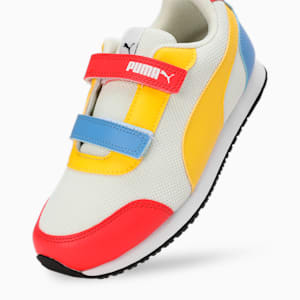 Axel Kid's Sneakers, PUMA White-Pelé Yellow-Blue Skies, extralarge-IND