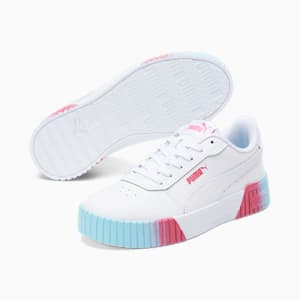 Zapatos deportivos Carina 2.0 Fade para niños grandes , Puma White-Puma White-Sunset Pink