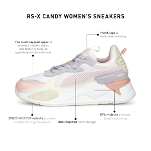 RS-X Candy Women's Sneakers, PUMA White-Spring Lavender, extralarge-IND