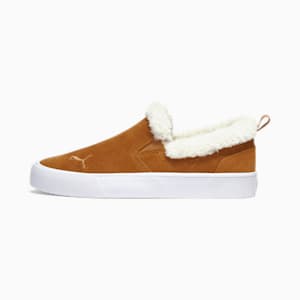 Zapatillas Slip-On Bari Comfort Sherpa para mujer, Desert Tan-Whisper White, extralarge