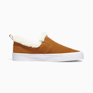 Zapatillas Slip-On Bari Comfort Sherpa para mujer, Desert Tan-Whisper White, extralarge