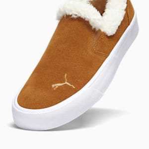 Bari Comfort Sherpa Women's Slip-On Shoes, Desert Tan-Whisper White, extralarge