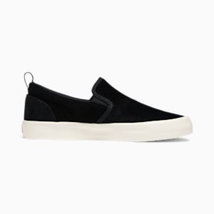 Bari Slip-On Comfort Velvet Women's Shoes, Puma Black-Puma Team Gold, extralarge