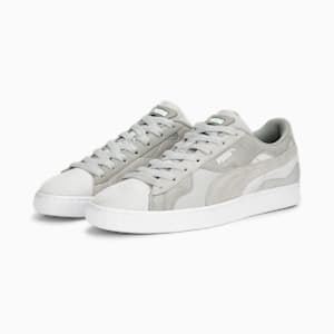 Suede Camowave Earth Sneakers, Feather Gray-Cool Light Gray-Smokey Gray