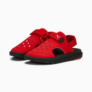 キッズ プーマ エボルブ サンダル AC 17-21cm, For All Time Red-PUMA Black-PUMA White, extralarge-JPN