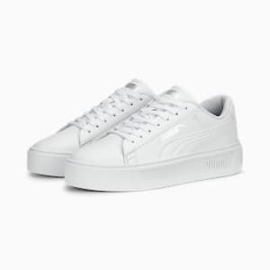 Sneakers Smash Platform v3, femmes, PUMA White-PUMA Silver, extralarge