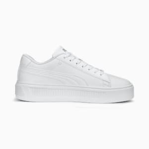 Sneakers Smash Platform v3, femmes, PUMA White-PUMA Silver, extralarge