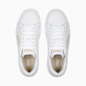 ウィメンズ スマッシュ プラットフォーム V3 スニーカー, PUMA White-Cashew