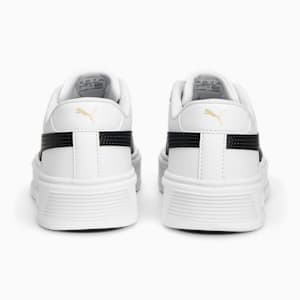 Zapatos deportivos Smash Platform v3 para mujer, PUMA White-PUMA Black-PUMA Gold, extralarge