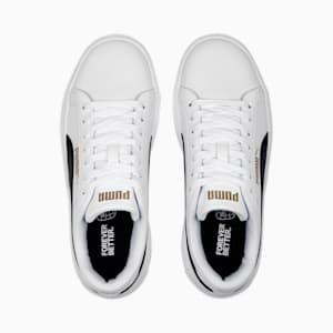 Zapatos deportivos Smash Platform v3 para mujer, PUMA White-PUMA Black-PUMA Gold, extralarge