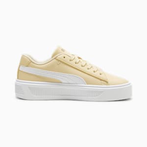 ウィメンズ スマッシュ プラットフォーム V3 スニーカー, Chamomile-PUMA White-PUMA Gold, extralarge-JPN