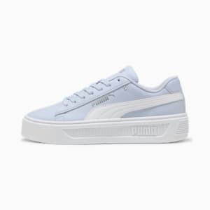 Smash Platform v3 Women's Sneakers, Cool Weather-PUMA White-PUMA Silver, extralarge
