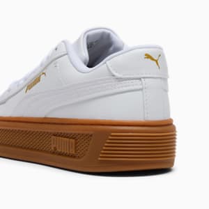 Smash Platform v3 Women's Sneakers, PUMA White-PUMA White-PUMA Gold, extralarge