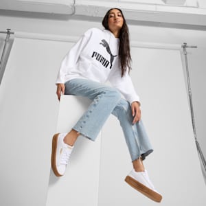 Smash Platform v3 Women's Sneakers, PUMA White-PUMA White-PUMA Gold, extralarge
