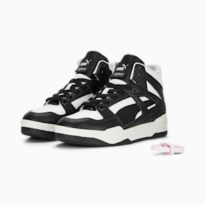 Zapatos deportivos Slipstream Hi Runway para mujer, PUMA Black-Warm White-PUMA White, extragrande