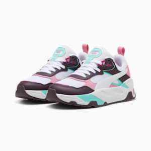 Trinity Big Kids' Sneakers, Midnight Plum-PUMA White-Mint-Mauved Out, extralarge