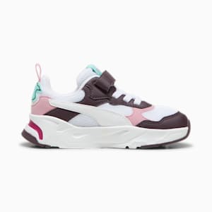 Trinity Little Kids' Sneakers, Midnight Plum-PUMA White-Mint-Mauved Out, extralarge