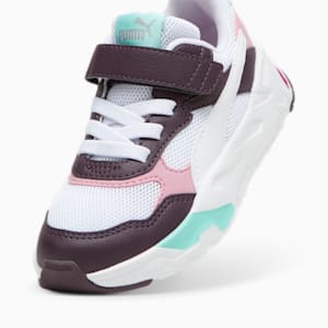 Trinity Little Kids' Sneakers, Midnight Plum-PUMA White-Mint-Mauved Out, extralarge