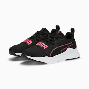 Wired Run Pure Shoes Youth, PUMA Black-Glowing Pink