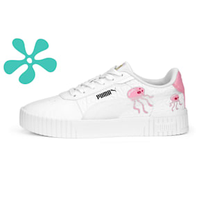 PUMA x SPONGEBOB Carina 2.0 Kids' Sneakers, PUMA White-PRISM PINK-PUMA Black, extralarge-IND