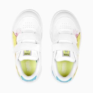 PUMA x SPONGEBOB Evolve Court V Kids' Sneakers, PUMA White-Celandine-Hero Blue-PRISM PINK, extralarge-IND