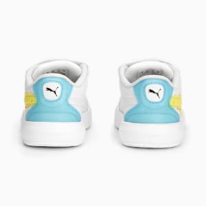 ベビー PUMA x スポンジ・ボブ EVOLVE コート V スニーカー 13-16cm, PUMA White-Celandine-Hero Blue-PRISM PINK
