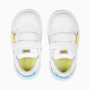 ベビー PUMA x スポンジ・ボブ EVOLVE コート V スニーカー 13-16cm, PUMA White-Celandine-Hero Blue-PRISM PINK