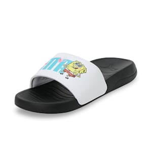 PUMA x SPONGEBOB Popcat 20 Kids' Slides, PUMA White-PUMA Black, extralarge-IND