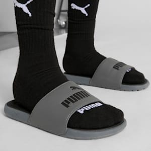 Cool Cat 2.0 Big Kids' Sandals, Cool Dark Gray-PUMA Black, extralarge